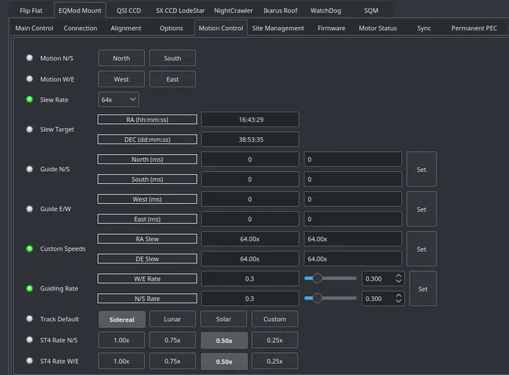 EQMod Motion Control Diagram