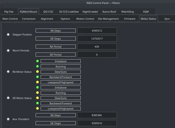 EQMod Motor Status Diagram
