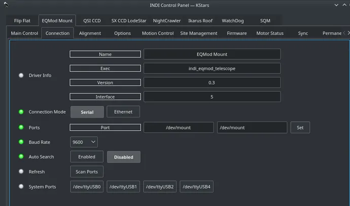 eqmod connection