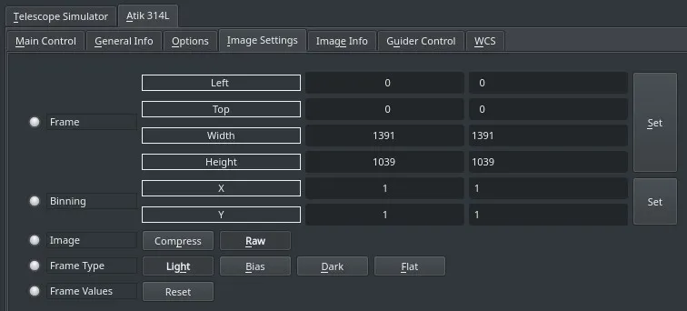 Image Settings
