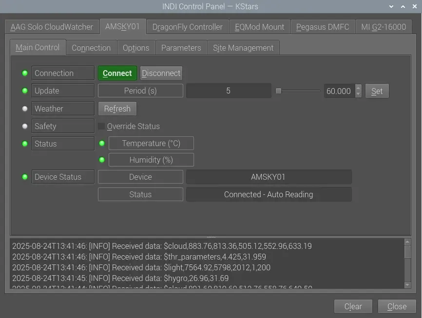 INDI control panel