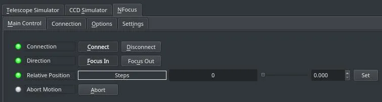 nFocus Control Panel
