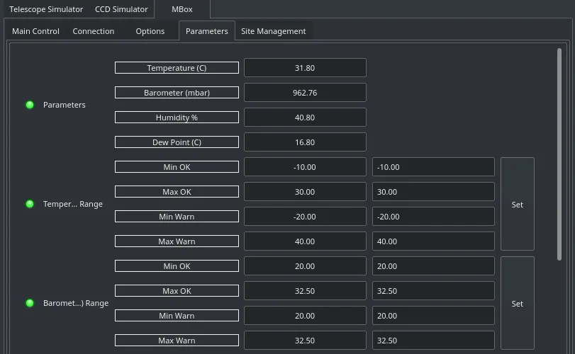 MBox Parameters