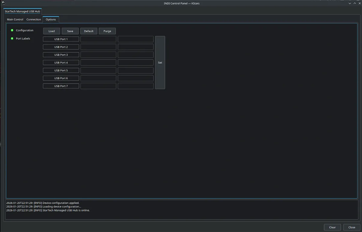 Options Panel