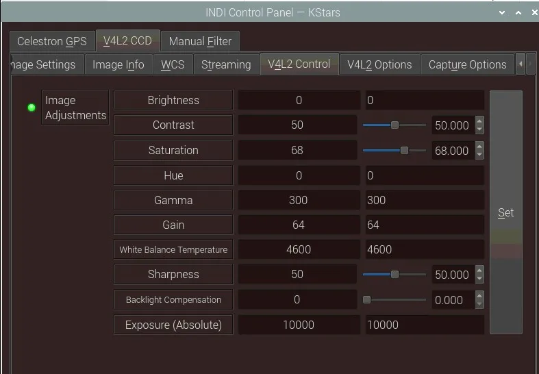 v4l2 control